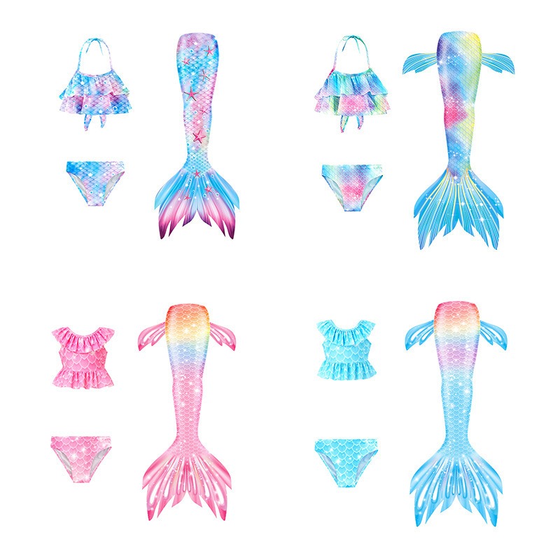 Aquatic Sports Wear - Kızlar Denizkızı Kuyruğu Cosplay Kostüm Plaj